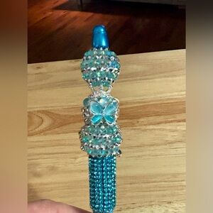 NEW Blue Crystal Butterfly Decorative Pen for Women
